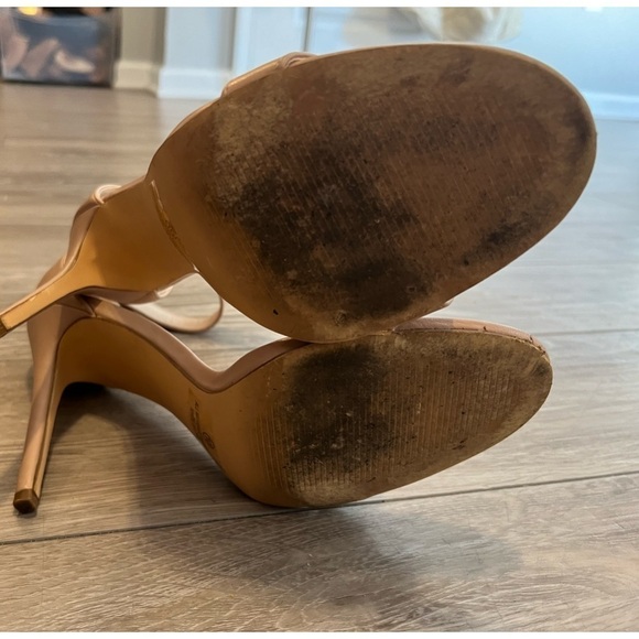 Lulu's Saylana Light Nude Ankle Strap Heels Women's Size 10 Stiletto Open Toe - Picture 7 of 9